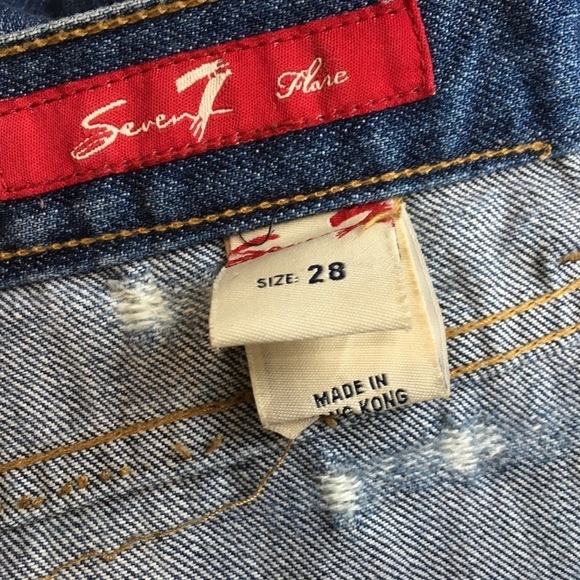 7 seven jewel embellished ankle denim jeans blue - Picture 5 of 8